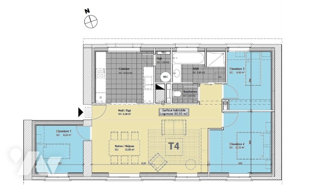 Appartement 81m² — Pont-Aven
