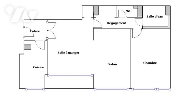 Appartement a vendre  - 3 pièce(s) - 57.01 m2 - Surfyn