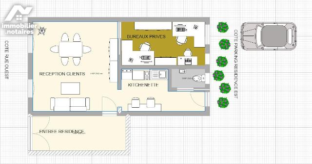 Vente - Local d'activité - Tarbes - 48.0m² - 2 pièces - Ref : 65009-904814