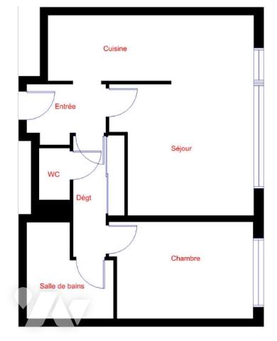 Appartement a louer courbevoie - 2 pièce(s) - 41.87 m2 - Surfyn