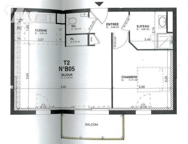 Appartement 2 pièces 48 m² · à Plougastel-Daoulas · 47,9 m² · 160 000 €