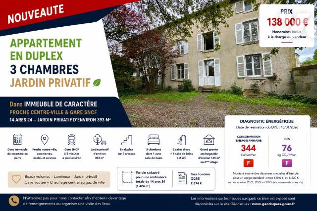 Appartement 4 pièces · à Bar-le-Duc · 138 000 €