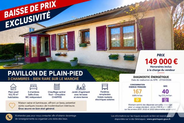Maison 4 pièces 103 m² · à Bar-le-Duc · 102,7 m² · 149 000 €