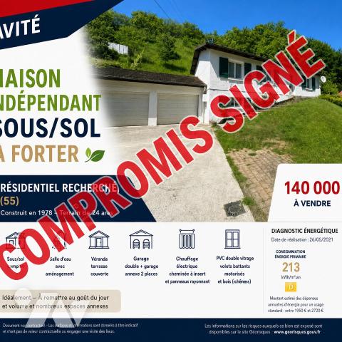 Maison 5 pièces 110 m² · à Bar-le-Duc · 109,6 m² · 148 500 €