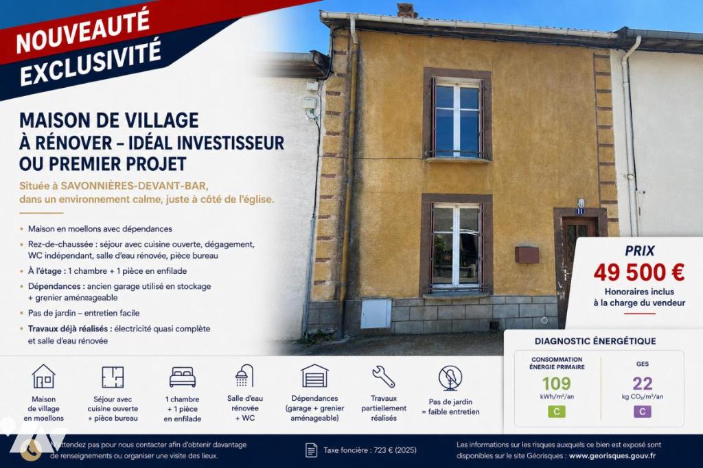 Maison 113m² — Savonnières-devant-Bar