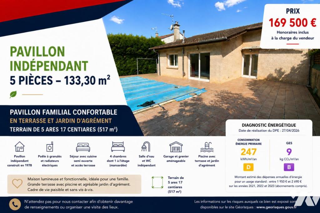 Maison 133m² — Boncourt-sur-Meuse