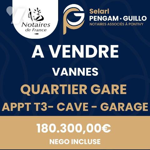 Appartement 3 pièces 68 m² · à Vannes · 67,7 m² · 170 000 €