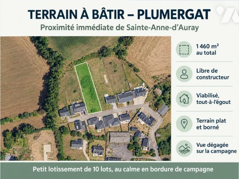 Terrain 1460 m² · à Plumergat · 1 460 m² · 155 000 €