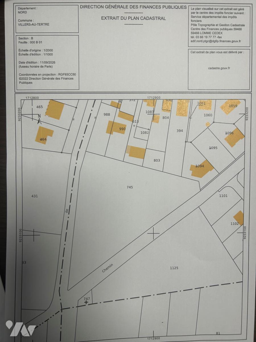 Terrain 6711 m² · à Villers-au-Tertre · 6 711 m² · 250 000 €