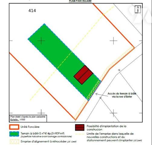 Terrain 909 m² · à Roye-sur-Matz · 909 m² · 44 000 €