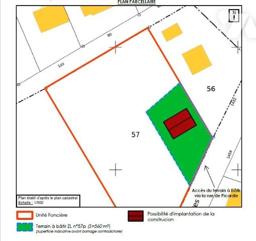Terrain 560 m² · à Canny-sur-Matz · 560 m² · 28 000 €