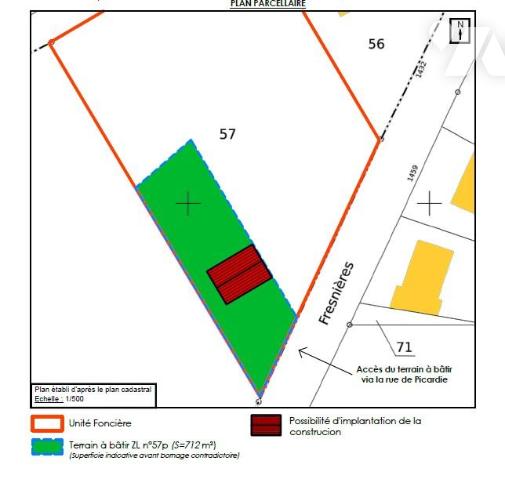 Terrain 712 m² · à Canny-sur-Matz · 712 m² · 35 000 €