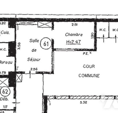 Appartement a louer paris-7e-arrondissement - 1 pièce(s) - 14.02 m2 - Surfyn