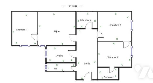 Appartement a louer paris-13e-arrondissement - 4 pièce(s) - 67 m2 - Surfyn