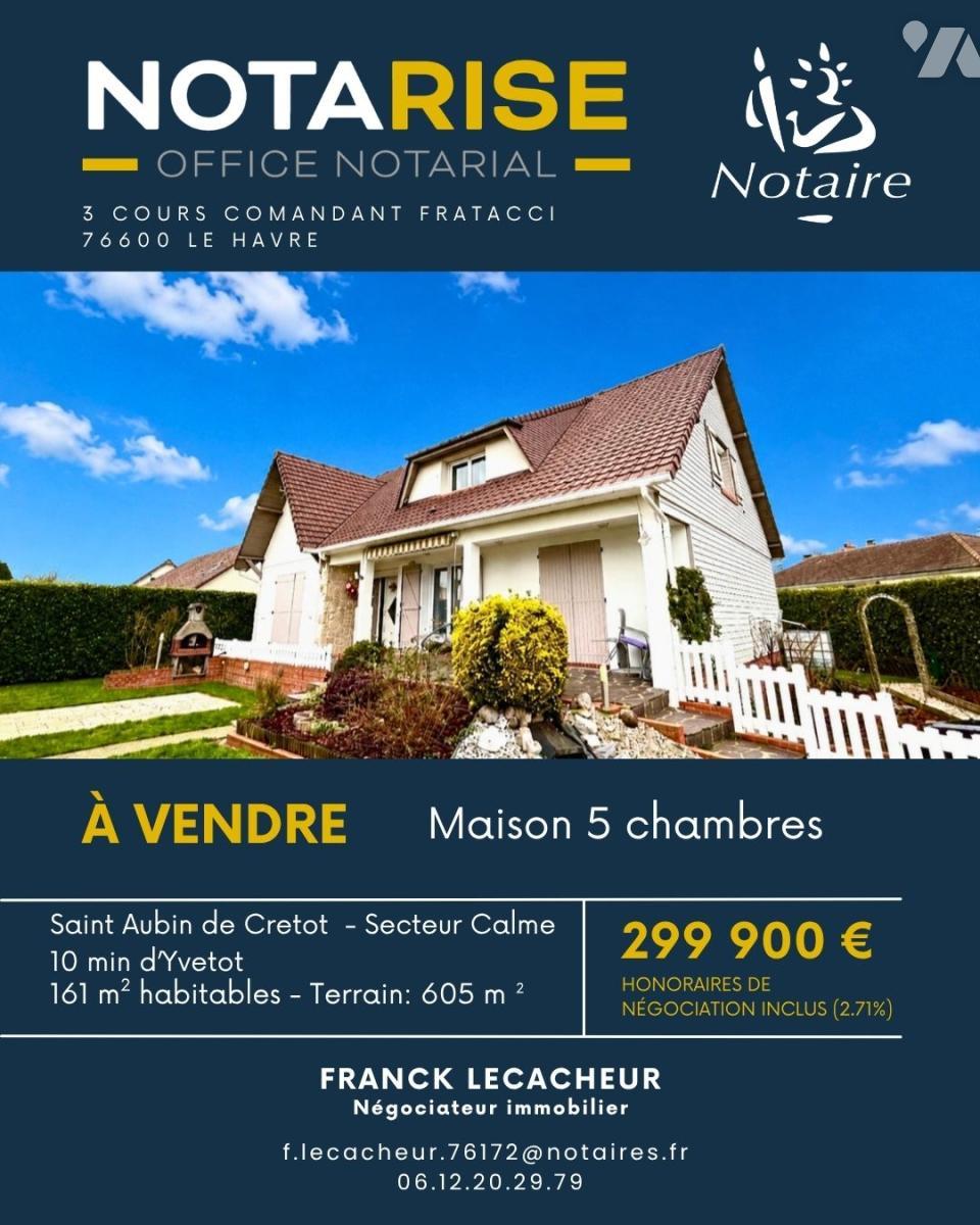 Maison 161 m² · à Saint-Aubin-de-Crétot · 161 m² · 292 000 €