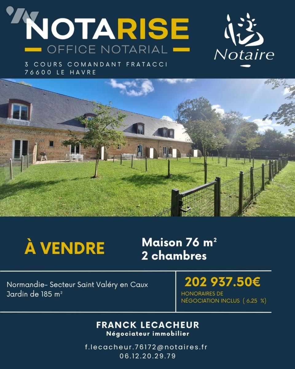Maison 3 pièces 76 m² · à Saint-Valery-en-Caux · 76 m² · 191 000 €