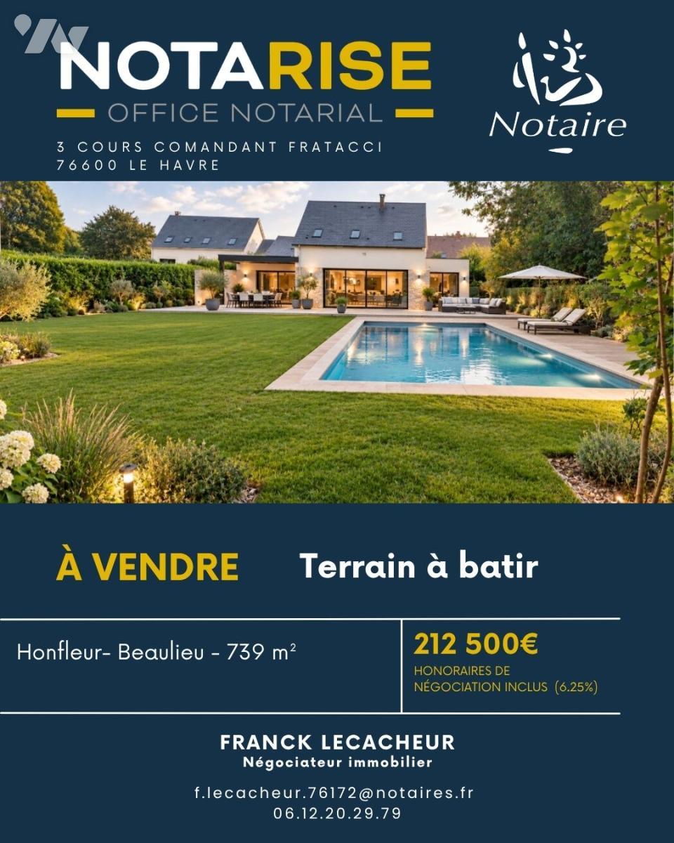 Terrain 1000 m² · à Honfleur · 1 000 m² · 200 000 €