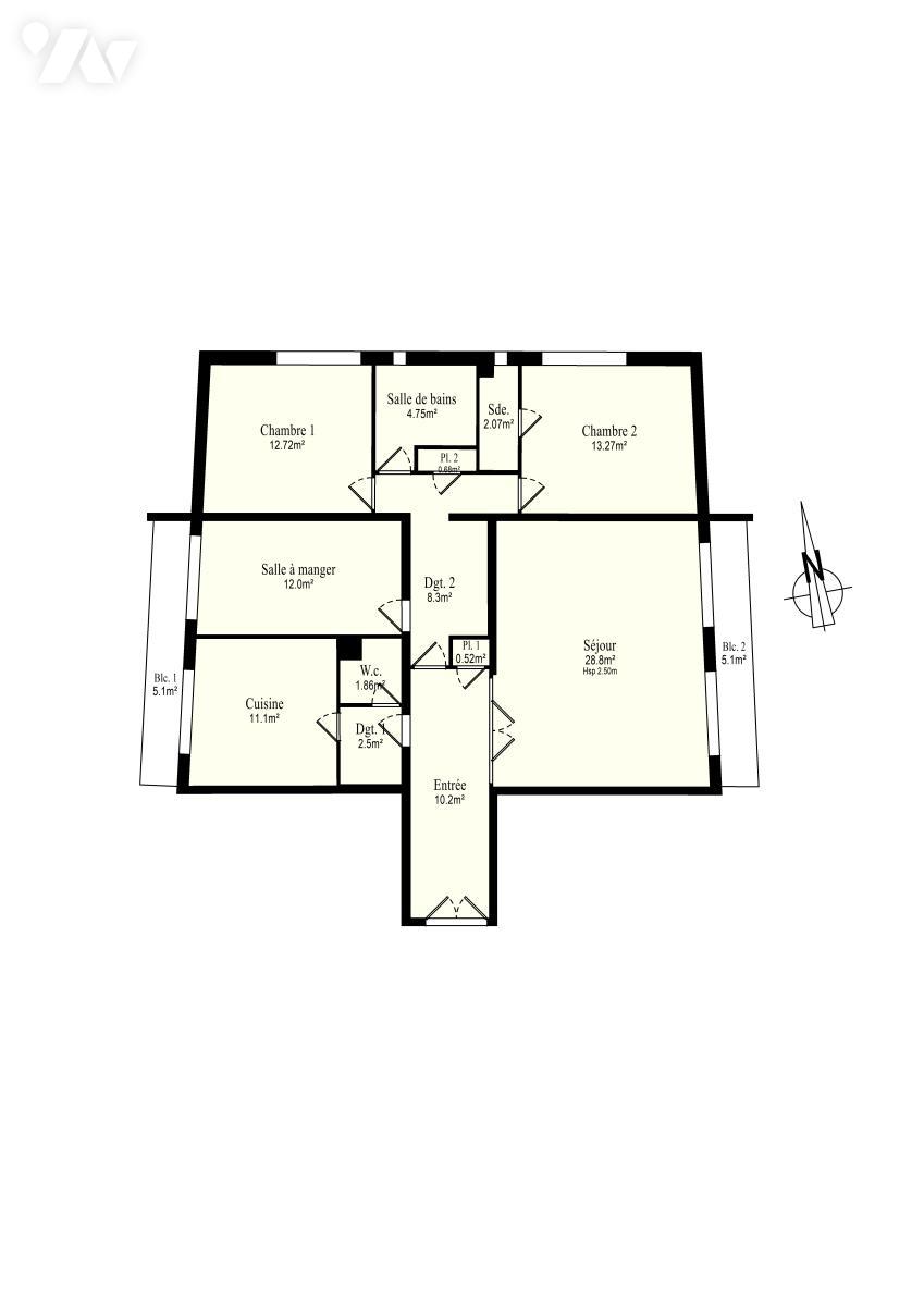 Appartement 5 pièces 109 m² · à Boulogne-Billancourt · 108,8 m² · 950 000 €