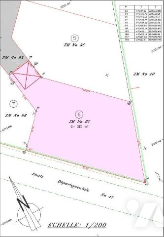 Terrain 515 m² · à Valambray · 515 m² · 72 300 €