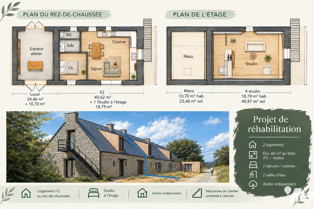 Maison 2 pièces 80 m² · à Guipry-Messac · 80 m² · 25 000 €