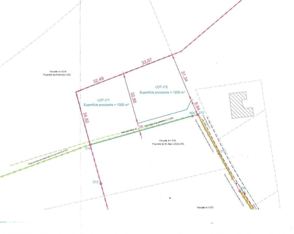 Terrain 1200 m² · à Cerisy-la-Forêt · 1 200 m² · 32 000 €